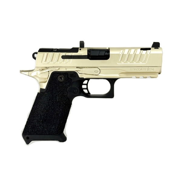 Dave Modz Ported Staccato HD P4 Champagne ZrN Palm Swells (9mm) 4" DLC Bull Barrel Package 2