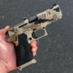 Dave Modz Ported Staccato HD P4 AridZona Palm Swells (9mm) 4" DLC Bull Barrel Package 1