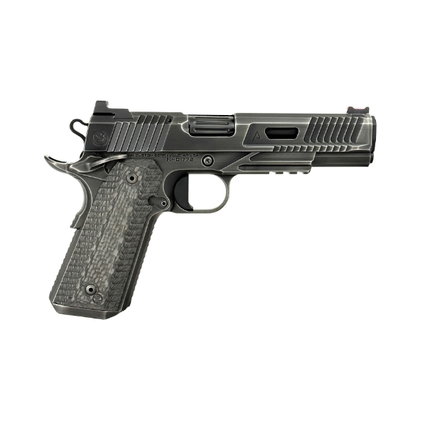 Nighthawk Agent 2 Govt Smoked Nitride (10mm) IOS Carbon Fiber Grips 1911