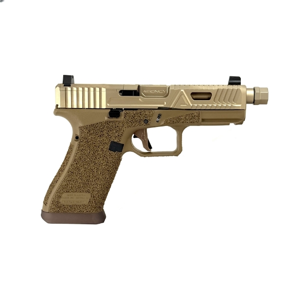 Agency Arms Glock 19X Bonesaw FDE Shades Threaded Build